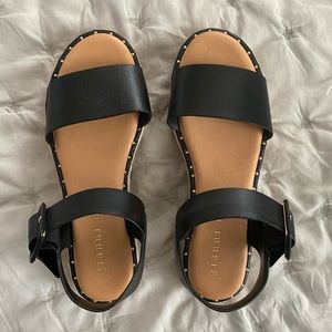 Gianni Bini black espadrille platform sandals
